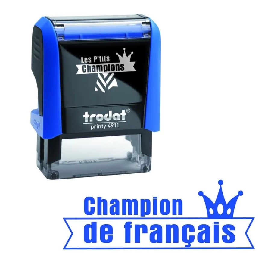 Trodat - Tampon prêt à l'emploi "Champion de français"