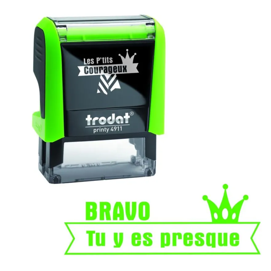 Trodat - Tampon prêt à l'emploi "Bravo Tu y es presque"