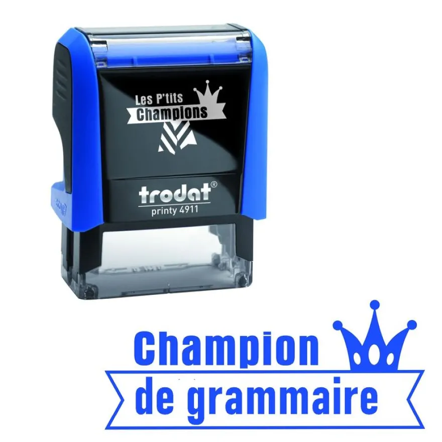 Trodat - Tampon prêt à l'emploi "Champion de grammaire"