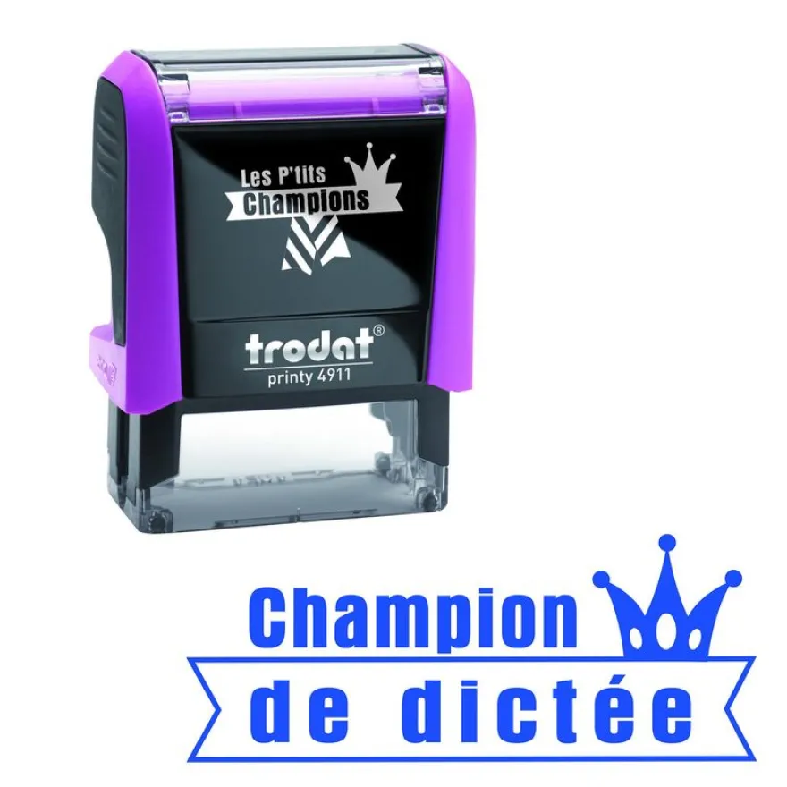 Trodat - Tampon prêt à l'emploi "Champion de dictée"