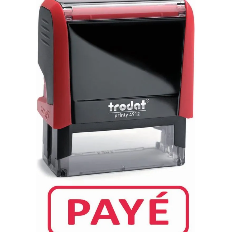 Trodat Xprint - Tampon formule "Payé" - rouge