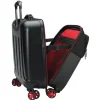 Trolley à 4 roulettes coque ABS SIGN coloris noir & rouge