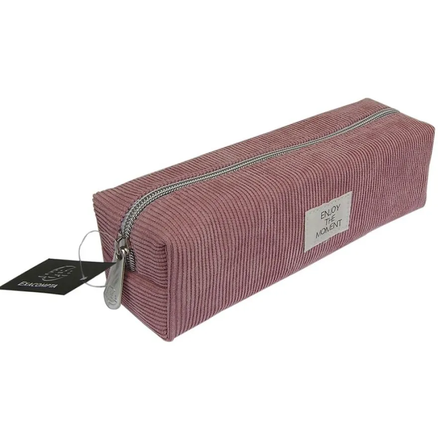 Trousse carrée Velvet - 1 compartiment - disponible dans différentes couleurs - Exacompta