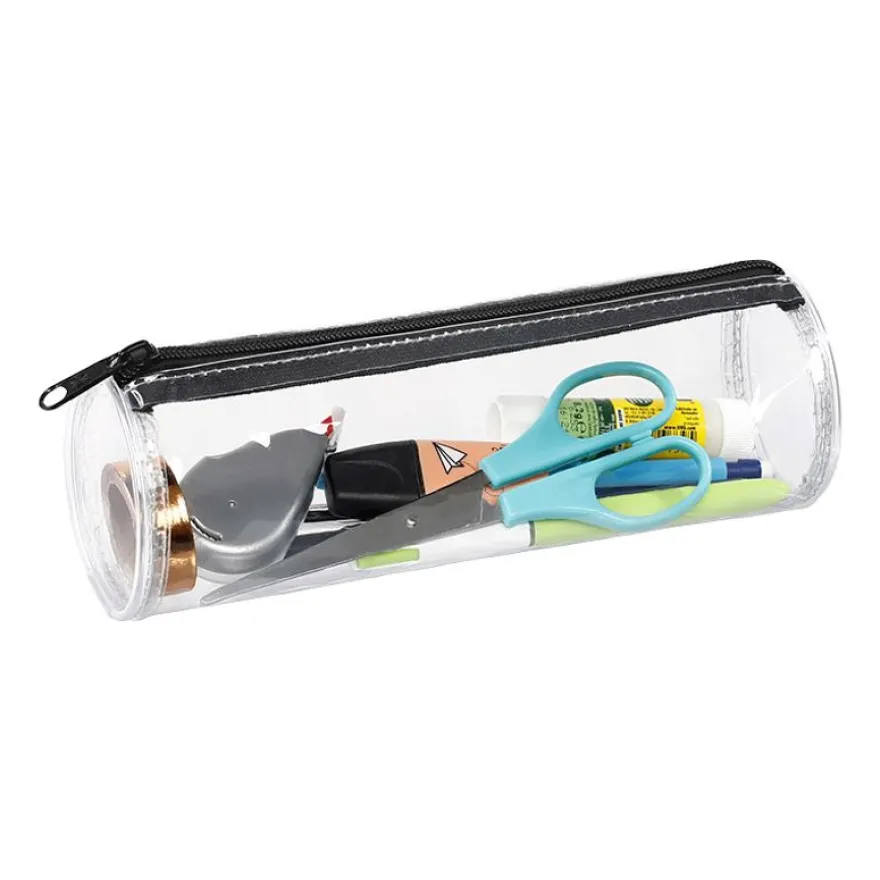 Trousse Clear - 1 compartiment - transparent ronde ou rectangulaire - Viquel
