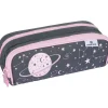 Trousse Cosmic Girls - 2 compartiments - gris anthracite - Oberthur