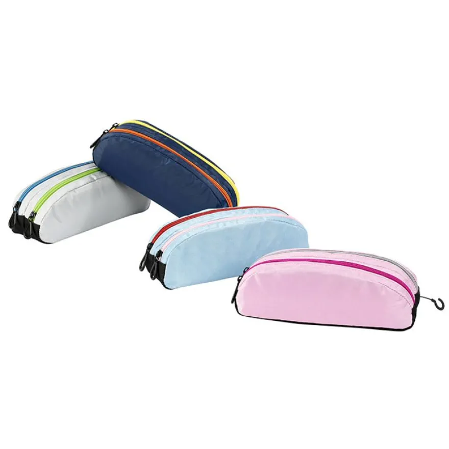 Trousse demi-lune Genius Double - 2 compartiments - 4 coloris disponibles - Viquel