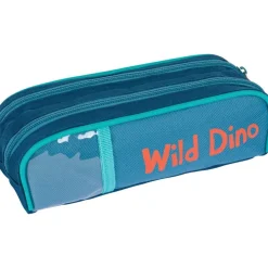 Trousse Dino - 2 compartiments - marine et bleu - Oberthur