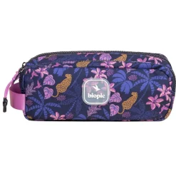 Trousse double entrée scolaire Juliette - 22 x 7 x 9 cm - disponible dans différentes couleurs - Biopic
