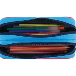 Trousse Les Scolaires Garçon - 2 compartiments - marine et bleu - Oberthur