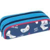Trousse Les Scolaires Garçon - 2 compartiments - marine et bleu - Oberthur
