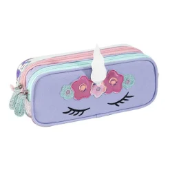 Trousse Licorne - 2 compartiments - violet - Viquel