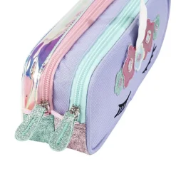 Trousse Licorne - 2 compartiments - violet - Viquel