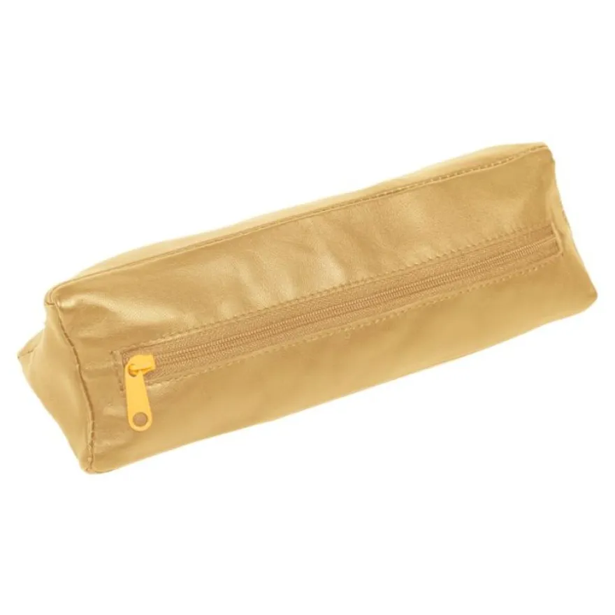 Trousse Merinos triangulaire - 3 compartiments - havane - Quo Vadis