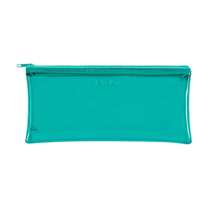 Trousse plate Crystal - 1 compartiment - 5 coloris disponibles - Viquel