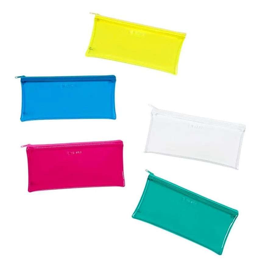 Trousse plate Crystal - 1 compartiment - 5 coloris disponibles - Viquel