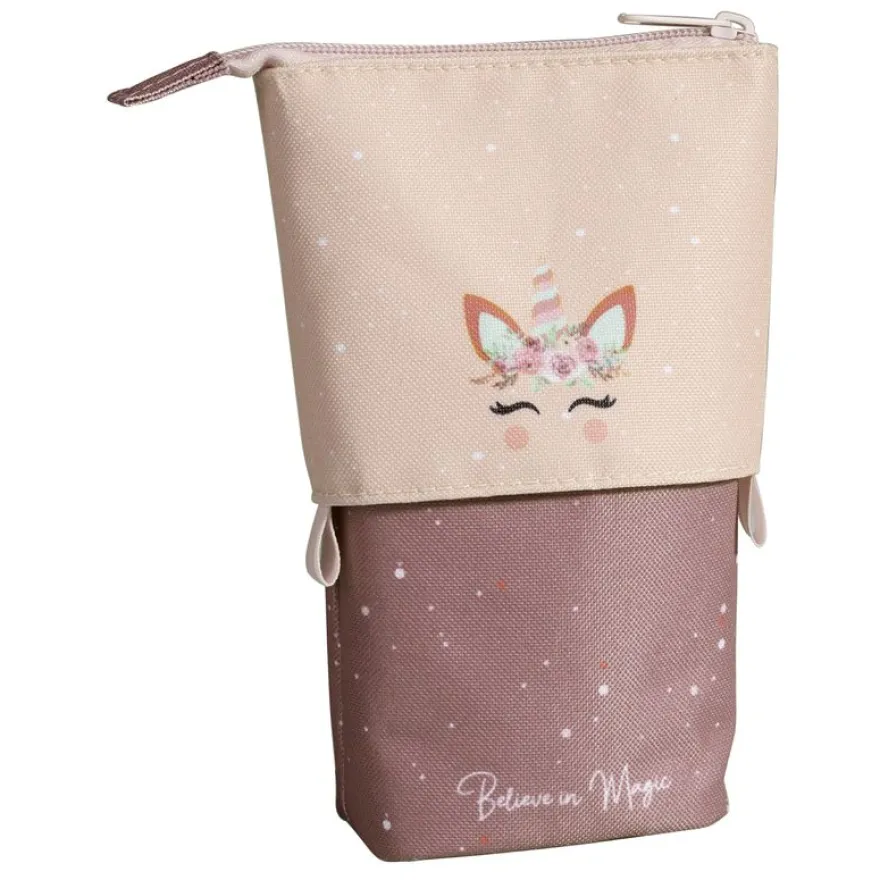 Trousse pot à crayons Shool "Pop-Up" - 1 compartiment - disponible en 4 motifs licorne - Carpentras