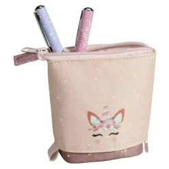 Trousse pot à crayons Shool "Pop-Up" - 1 compartiment - disponible en 4 motifs licorne - Carpentras
