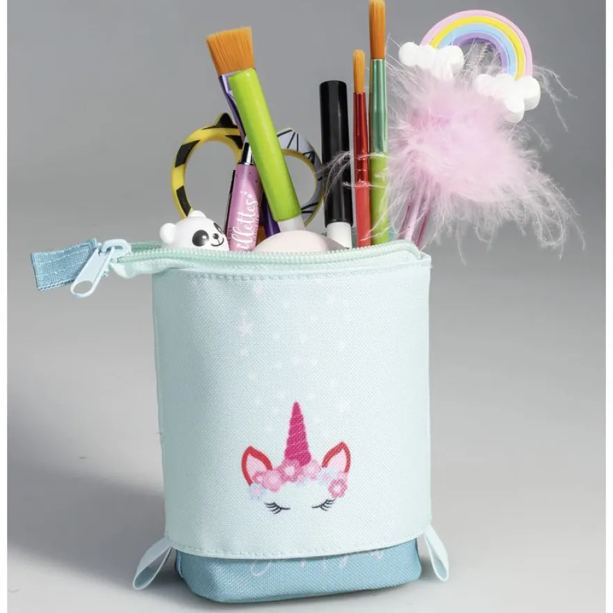 Trousse pot à crayons Shool "Pop-Up" - 1 compartiment - disponible en 4 motifs licorne - Carpentras