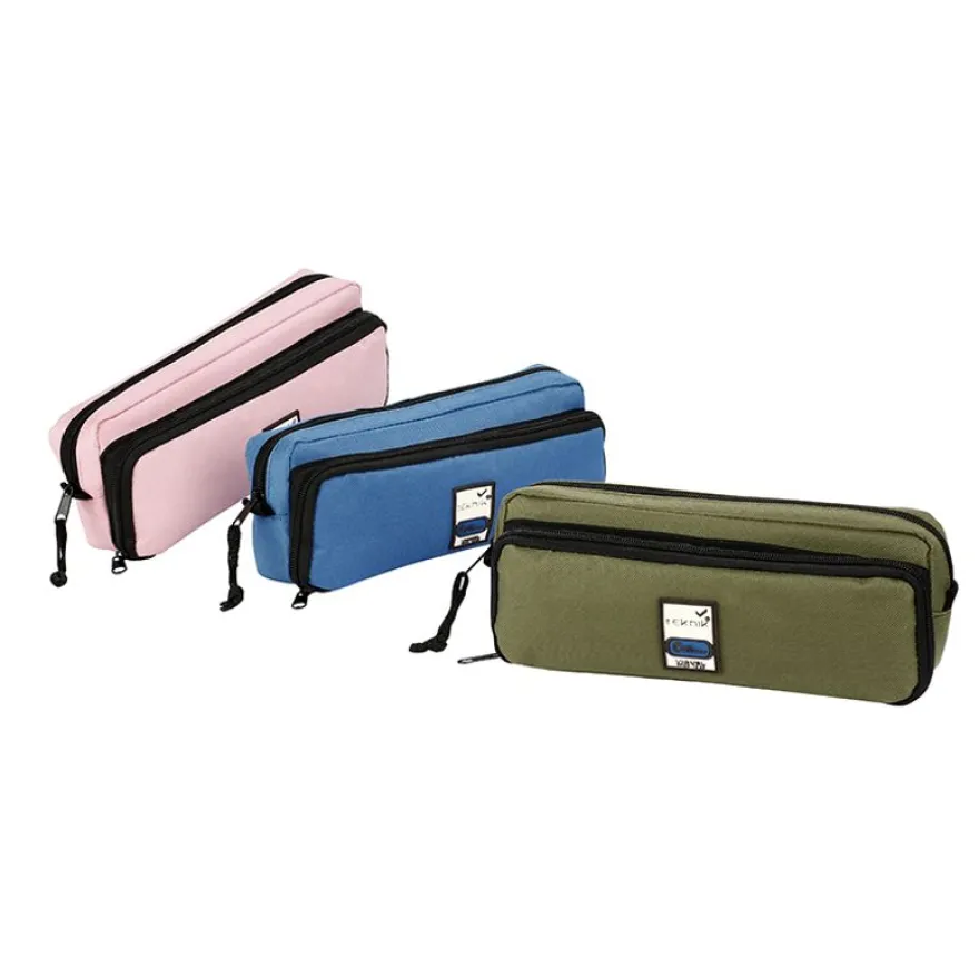 Trousse rectangulaire Big Teknik - 2 compartiments - disponible dans différentes couleurs - Viquel