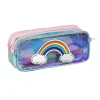 Trousse rectangulaire Bubbles - 2 compartiments - rose - Viquel