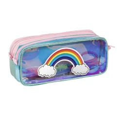 Trousse rectangulaire Bubbles - 2 compartiments - rose - Viquel