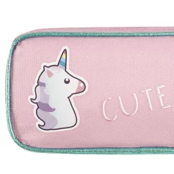 Trousse rectangulaire Bubbles - 2 compartiments - rose - Viquel