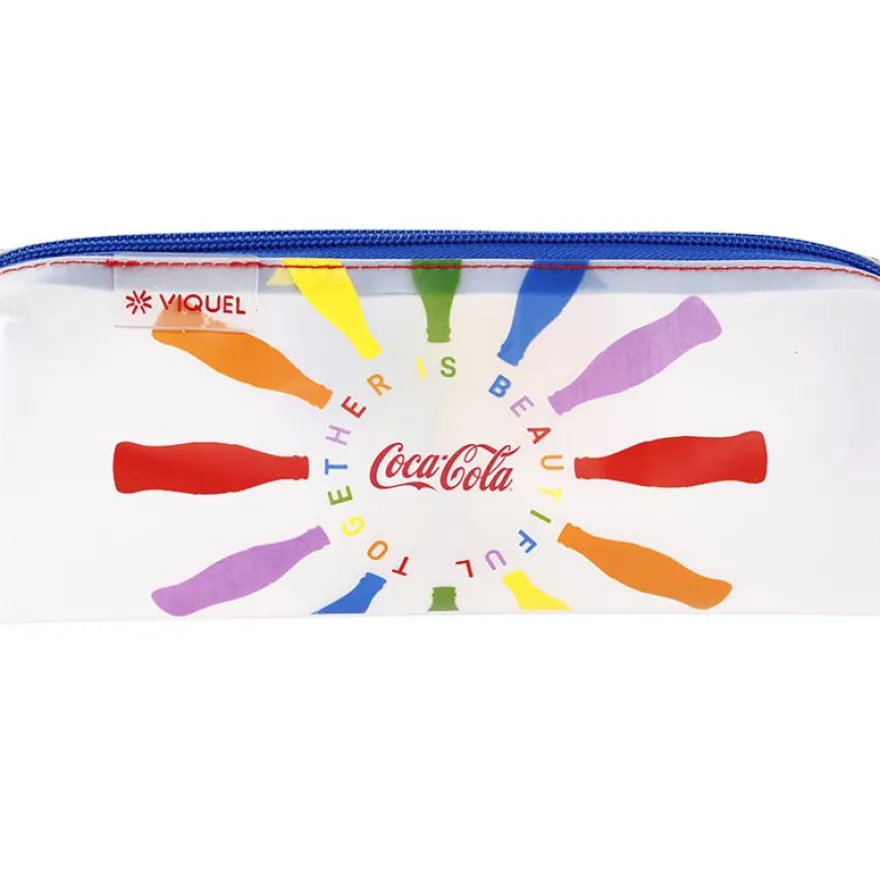Trousse rectangulaire Coca-Cola - 1 compartiment - 2 modèles disponibles - Viquel