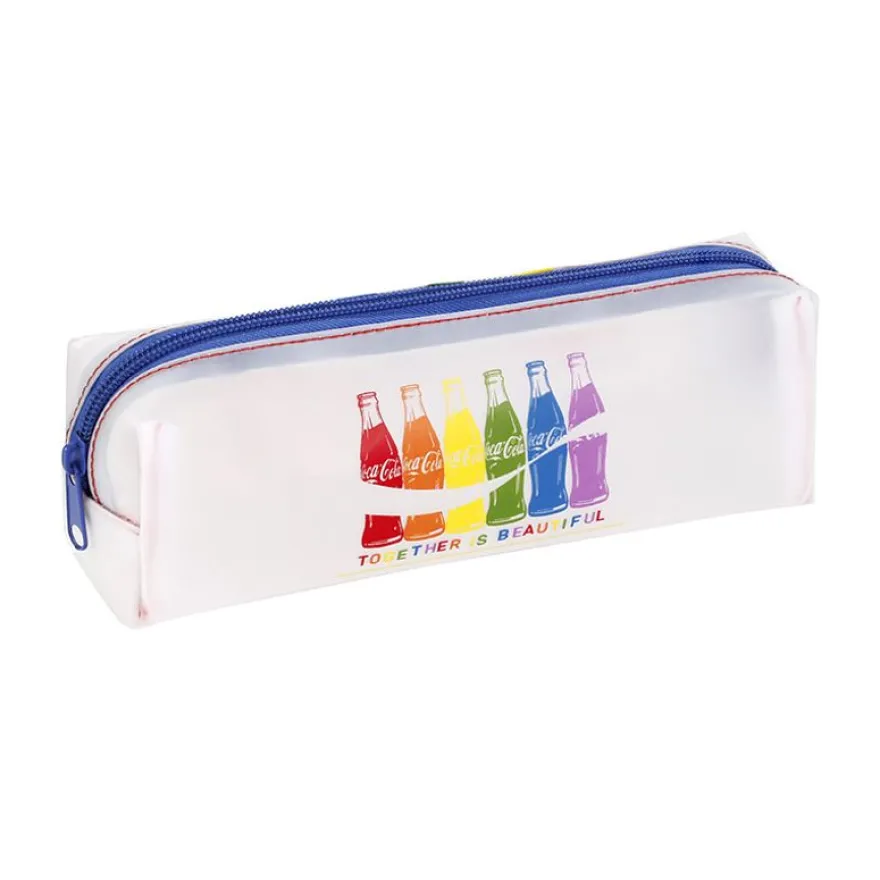 Trousse rectangulaire Coca-Cola - 1 compartiment - 2 modèles disponibles - Viquel