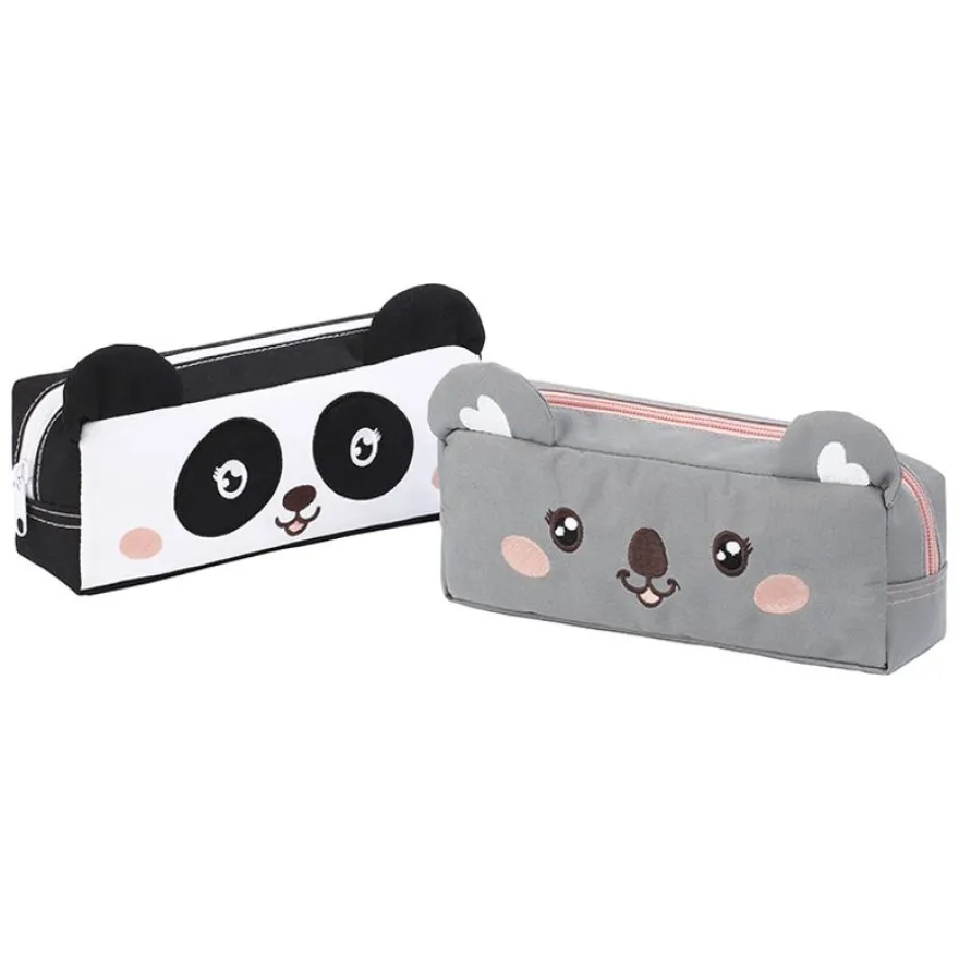 Trousse rectangulaire Cute Animals - 1 compartiment - 2 modèles disponibles - Viquel