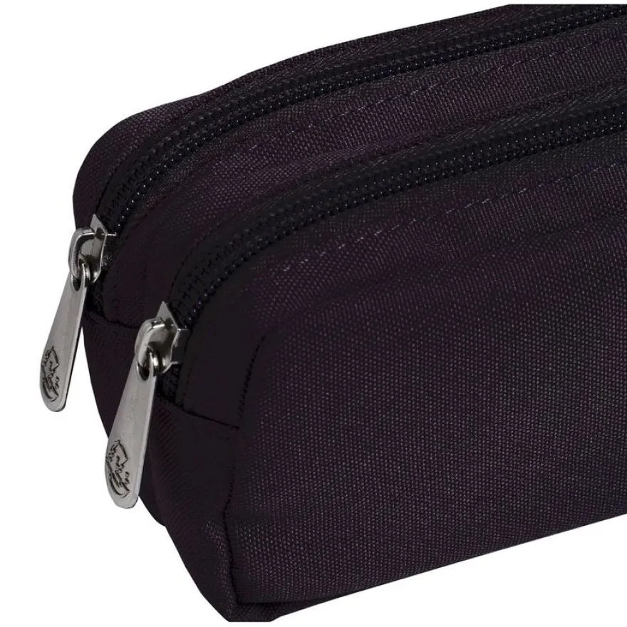 Trousse rectangulaire Dobble - 2 compartiments - noir - Exacompta