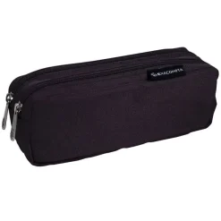 Trousse rectangulaire Dobble - 2 compartiments - noir - Exacompta