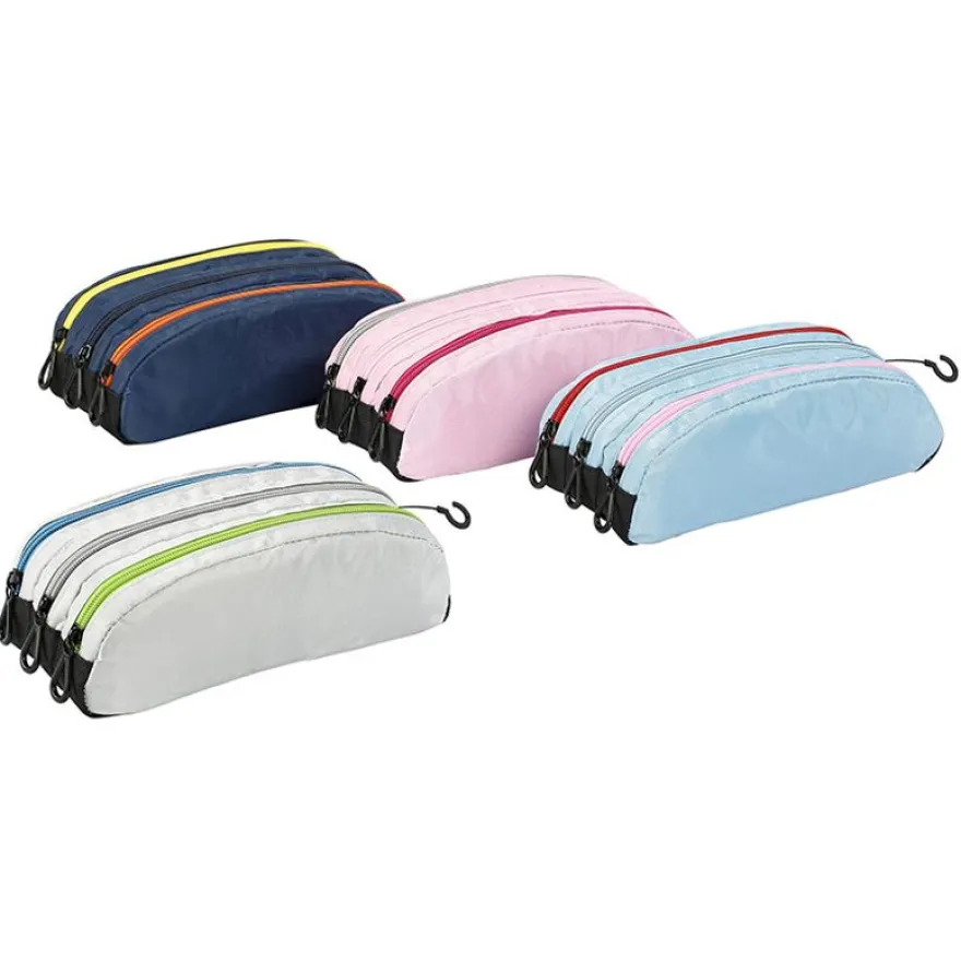 Trousse rectangulaire Genius Triple - 3 compartiments - 4 coloris disponibles - Viquel