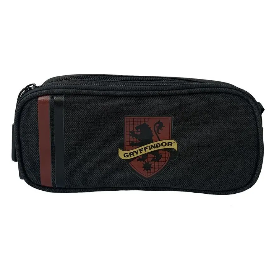 Trousse rectangulaire Harry Potter Gryffondor - 2 compartiments - gris - Kid'Abord
