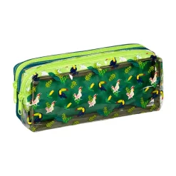 Trousse rectangulaire Jungle - 2 compartiments - 2 modèles disponibles - Viquel