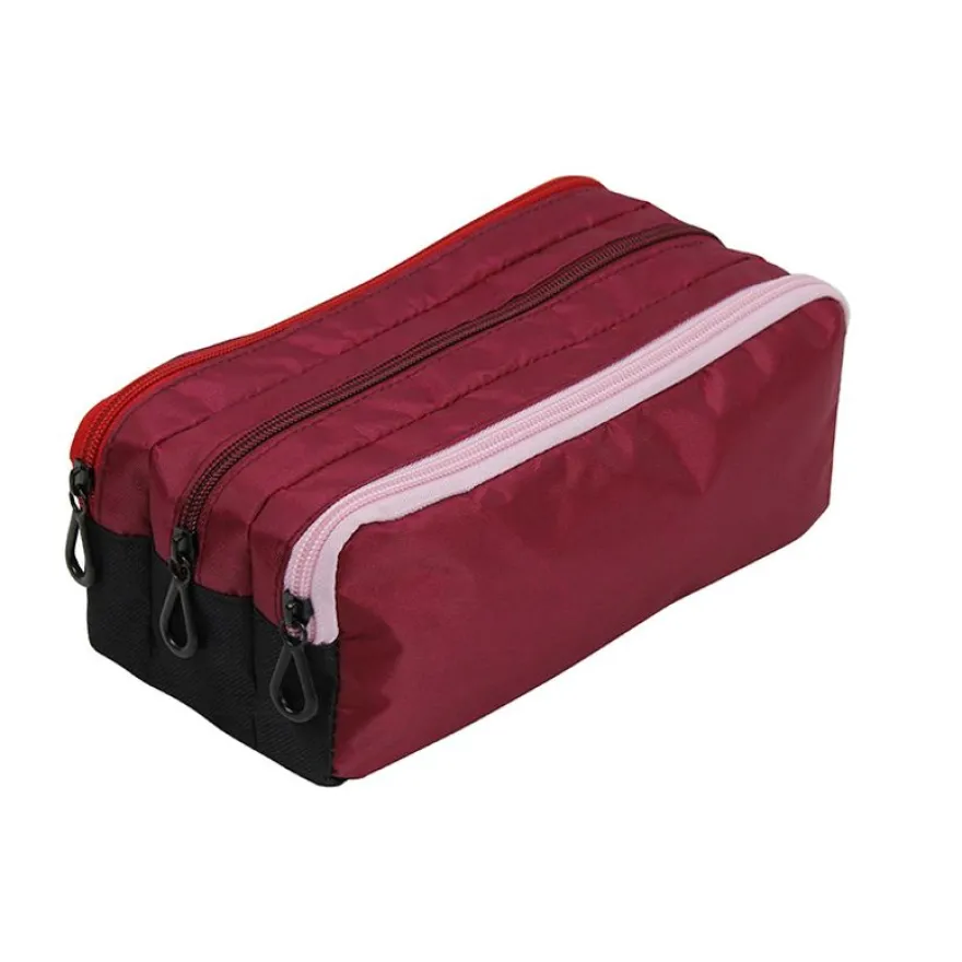 Trousse rectangulaire King Size Triple - 3 compartiments - 4 coloris disponibles - Viquel