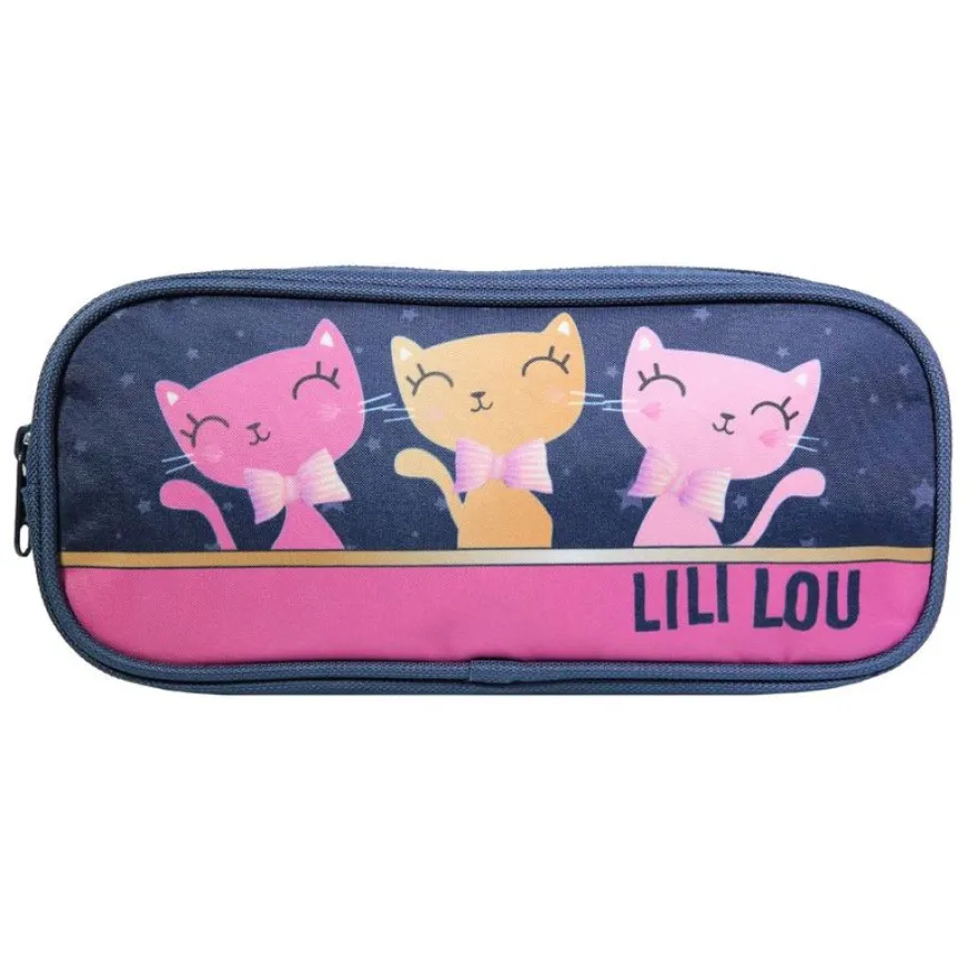 Trousse rectangulaire Lililou - 1 compartiment - noir - Bagtrotter
