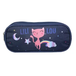 Trousse rectangulaire Lili Lou - 1 compartiment - bleu - Bagtrotter