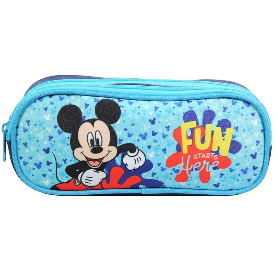 Trousse rectangulaire Mickey - 2 compartiments - bleu - Bagtrotter