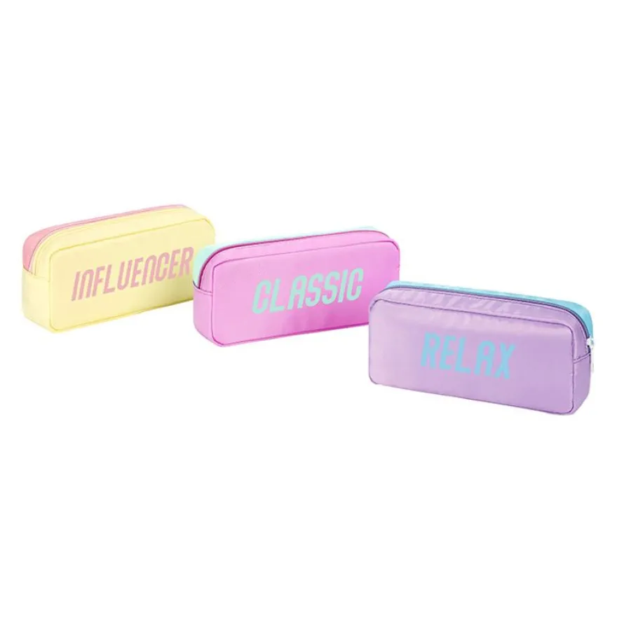 Trousse rectangulaire Milkshake - 1 compartiment - 3 modèles disponibles - Viquel