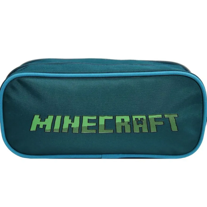 Trousse rectangulaire Minecraft - 2 compartiments - vert - Bagtrotter