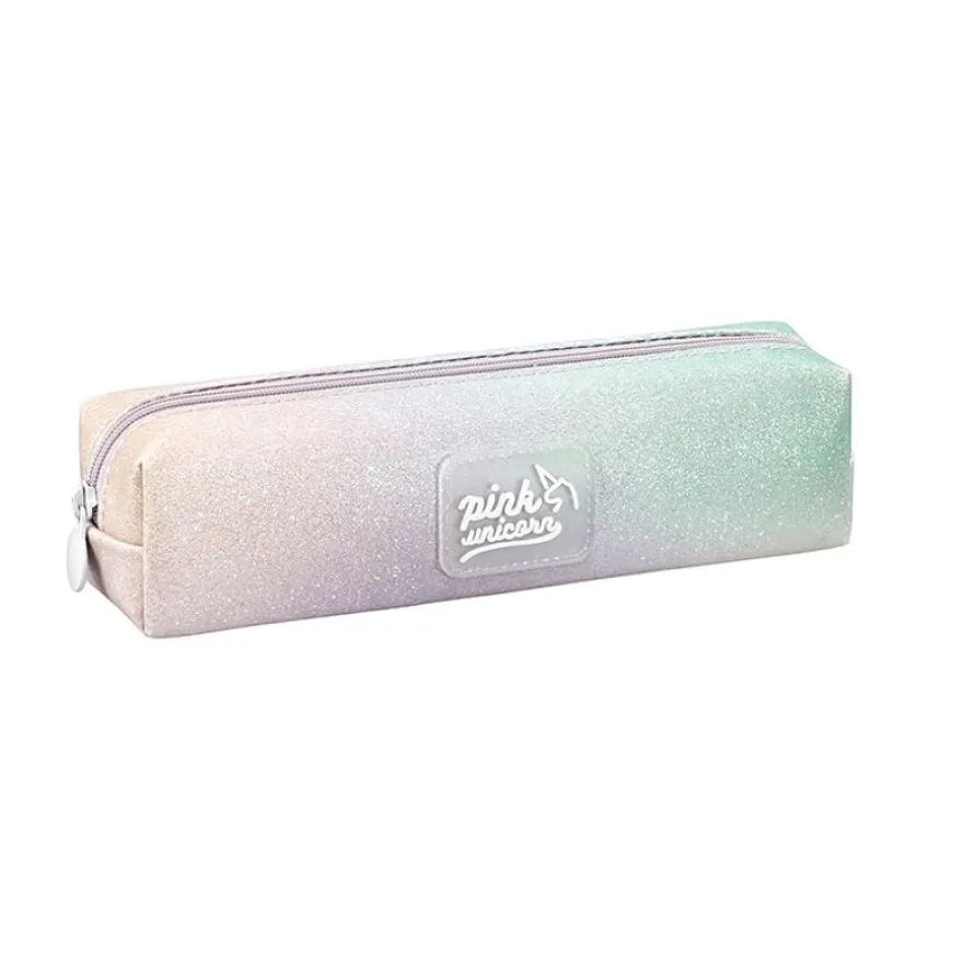 Trousse rectangulaire Pink Unicorn - 1 compartiment - 2 modèles disponibles - Viquel