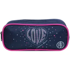 Trousse rectangulaire Poivre Blanc - 2 compartiments - bleu - Bagtrotter