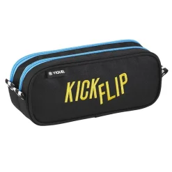 Trousse rectangulaire Skate - 2 compartiments - noir - Viquel