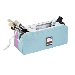 Trousse rectangulaire Teknik Pastel - 2 compartiments - 2 modèles disponibles - Exclusivité Bureau Vallée - Viquel