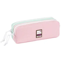 Trousse rectangulaire Teknik Pastel - 2 compartiments - 3 modèles disponibles - Viquel