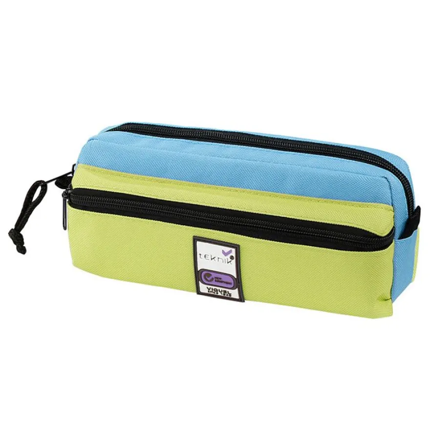 Trousse rectangulaire Teknik Triple - 3 compartiments - 4 coloris disponibles - Viquel