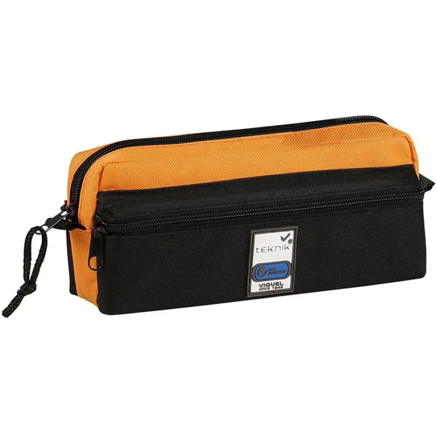 Trousse rectangulaire Teknik Triple - 3 compartiments - 4 coloris disponibles - Viquel
