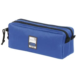 Trousse rectangulaire Teknik Double - 2 compartiments - bleu marine - Viquel