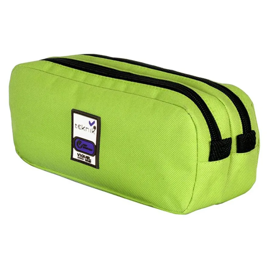 Trousse rectangulaire Teknik Double - 2 compartiments - 4 coloris disponibles - Viquel