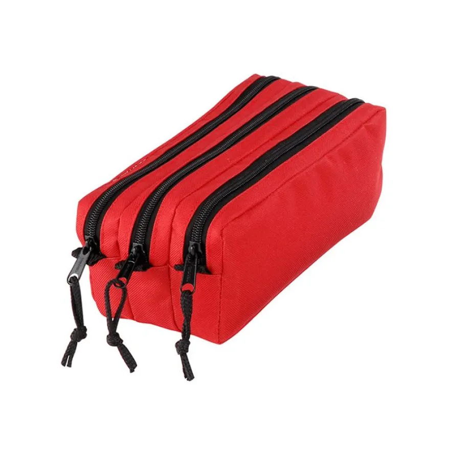 Trousse rectangulaire Trizip - 3 compartiments - 3 coloris disponibles - Viquel
